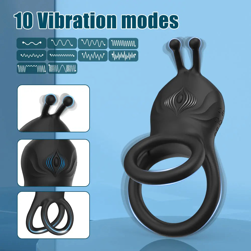 Male Cock Vibration Ring with Wireless Remote Control - Together