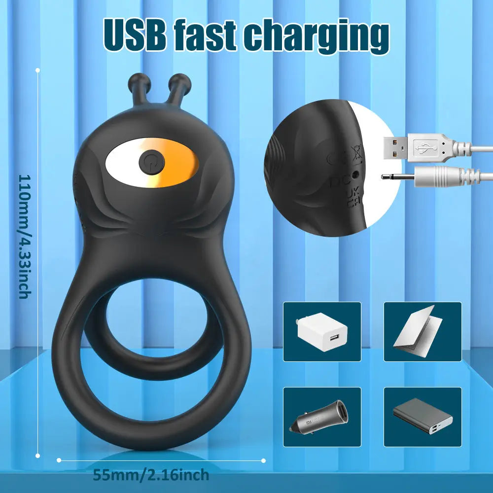 Male Cock Vibration Ring with Wireless Remote Control - Together