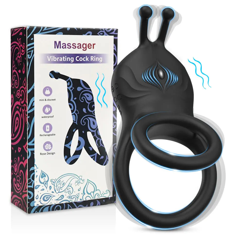 Male Cock Vibration Ring with Wireless Remote Control - Together