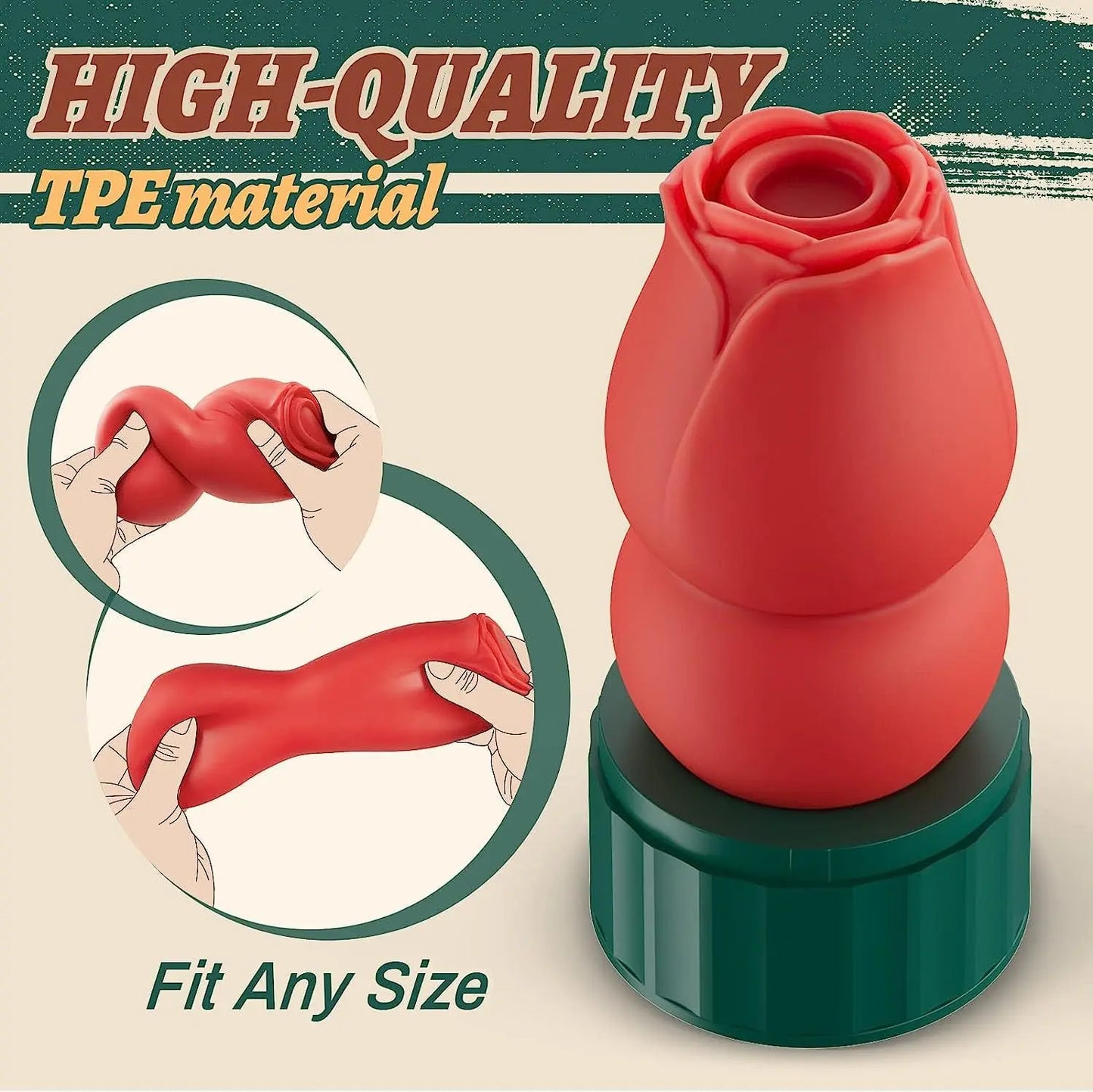 Men's Rose Pilot Cup USB Heated Masturbator - Together