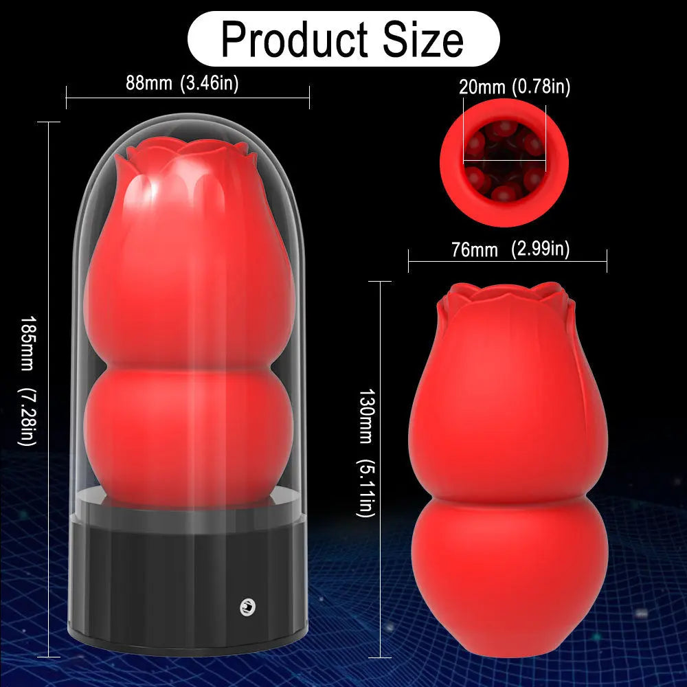 Men's Rose Pilot Cup USB Heated Masturbator - Together