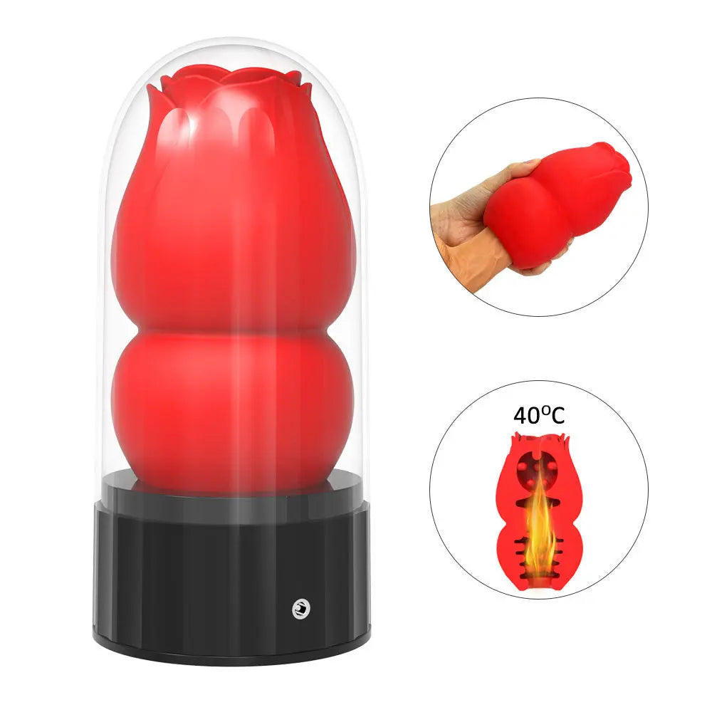 Men's Rose Pilot Cup USB Heated Masturbator - Together