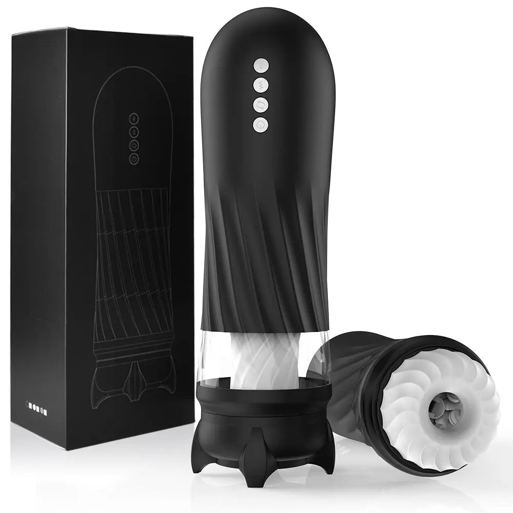 Men's Masturbation with Heating Rotation Pilot Masturbator - Together