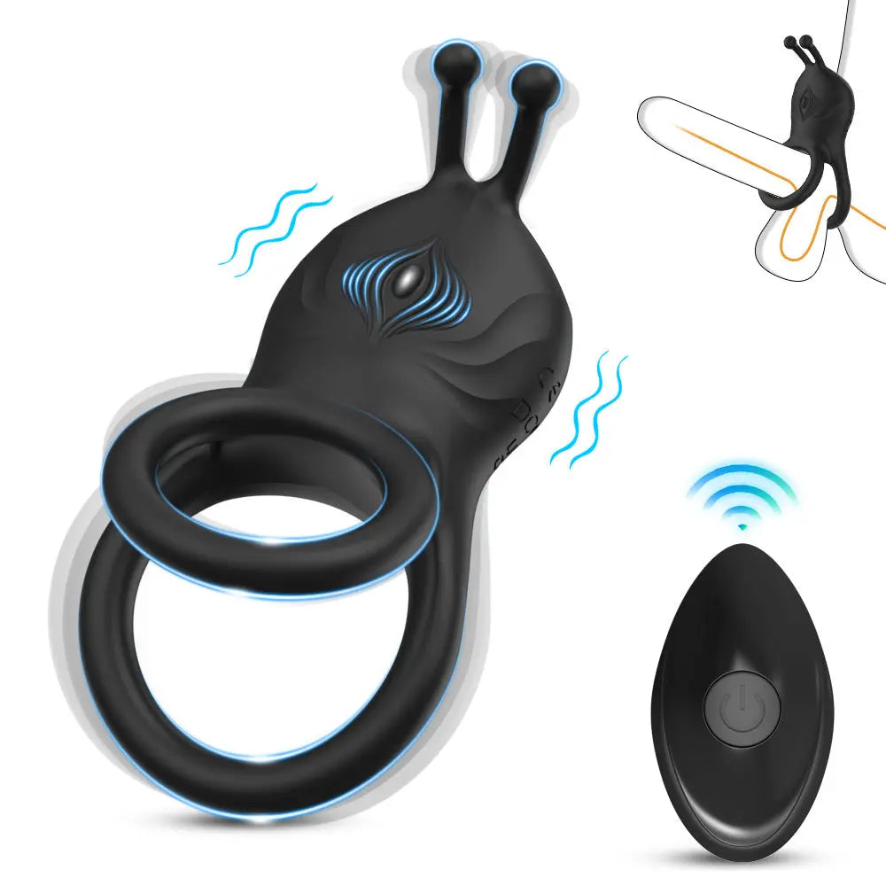 Male Cock Vibration Ring with Wireless Remote Control - Together